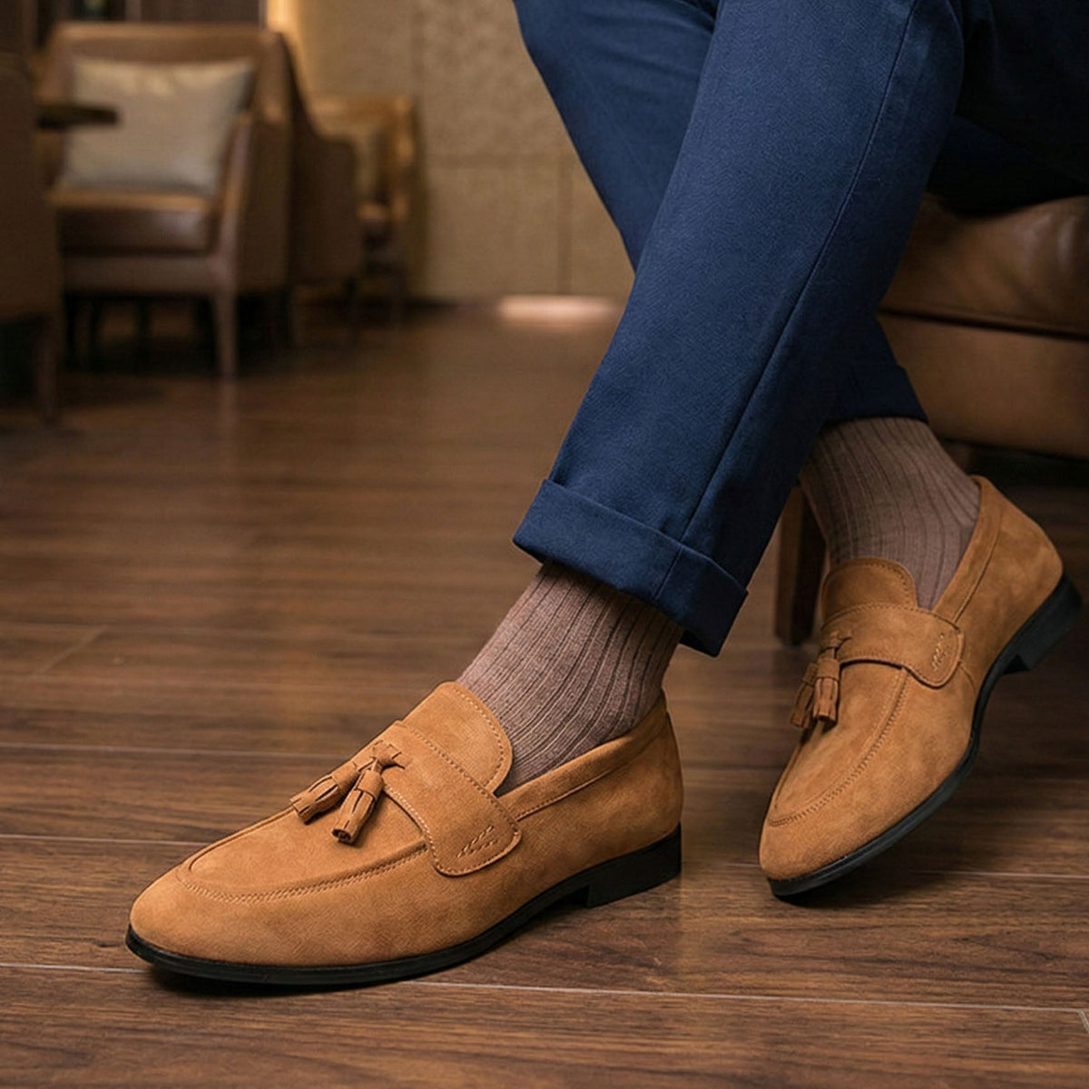 Lorenzo Suede Tassel Loafer